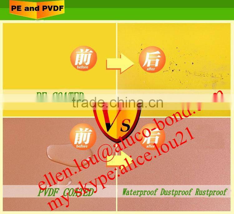 4*0.3mm,4*0.4mm ,4*0.5mm ACP exterior decorative wall panel silver PVDF building decorative facade aluminium composite panel