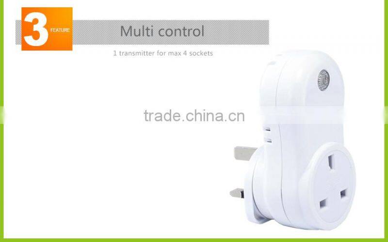 Wireless super home automation remote control switch socket plug for home usage to save the energy protect the enviroment