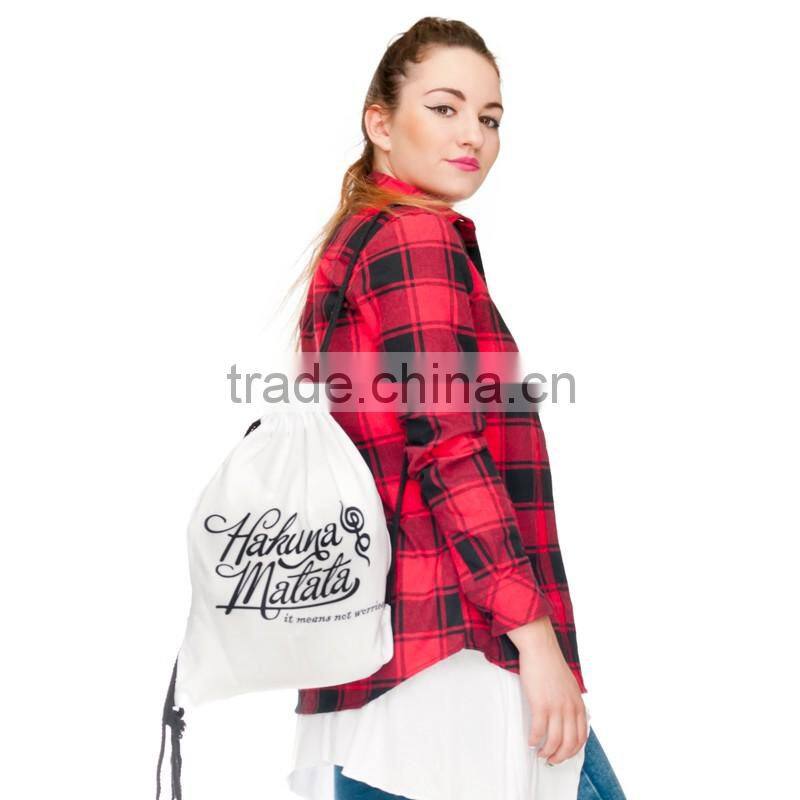 China Supplier Hot Sale Digital Print Smiling Cheap Custom Drawstring Bag