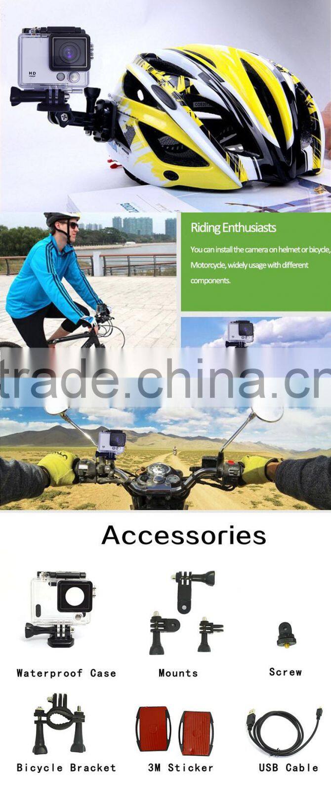 Original Action Sports Camera Waterproof Case, 50m Divering waterproof action camera with Housing Case