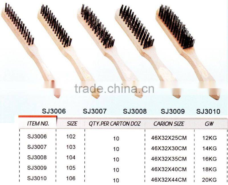 European Style Steel Wire Brush with Wooden Handle(itemID:QIAC)-Mary