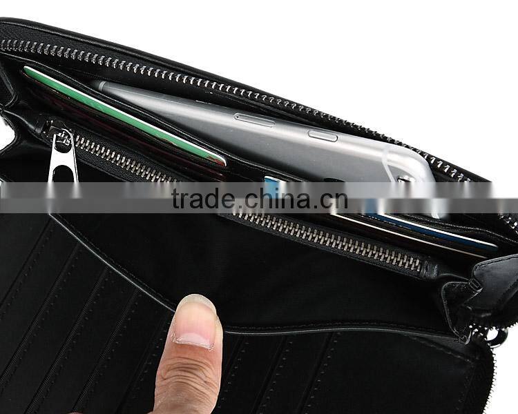 Black custom money clip wallet men