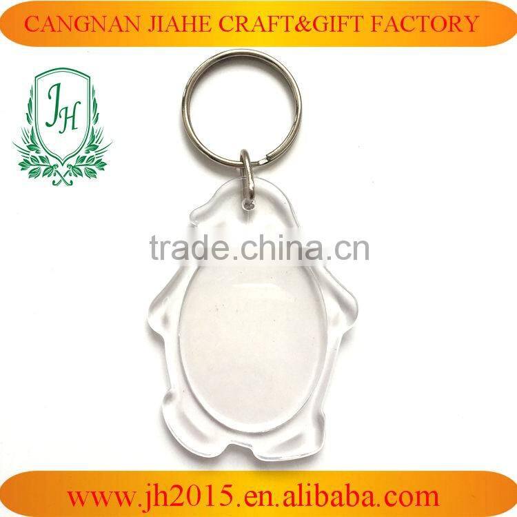 Photo insert transparent keychain acrylic photo round keychain printed chain