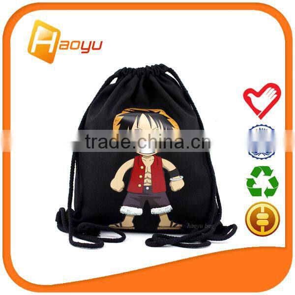 China wholesale custom canvas bag for drawstring bag