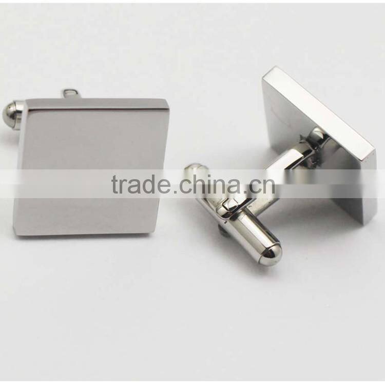 Personalized Your Logo Sliver Oval Blank Cuff Links