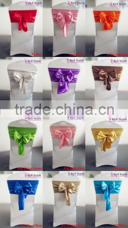 Yellow Satin chair sash, chair ties, wraps for wedding banquet hotel
