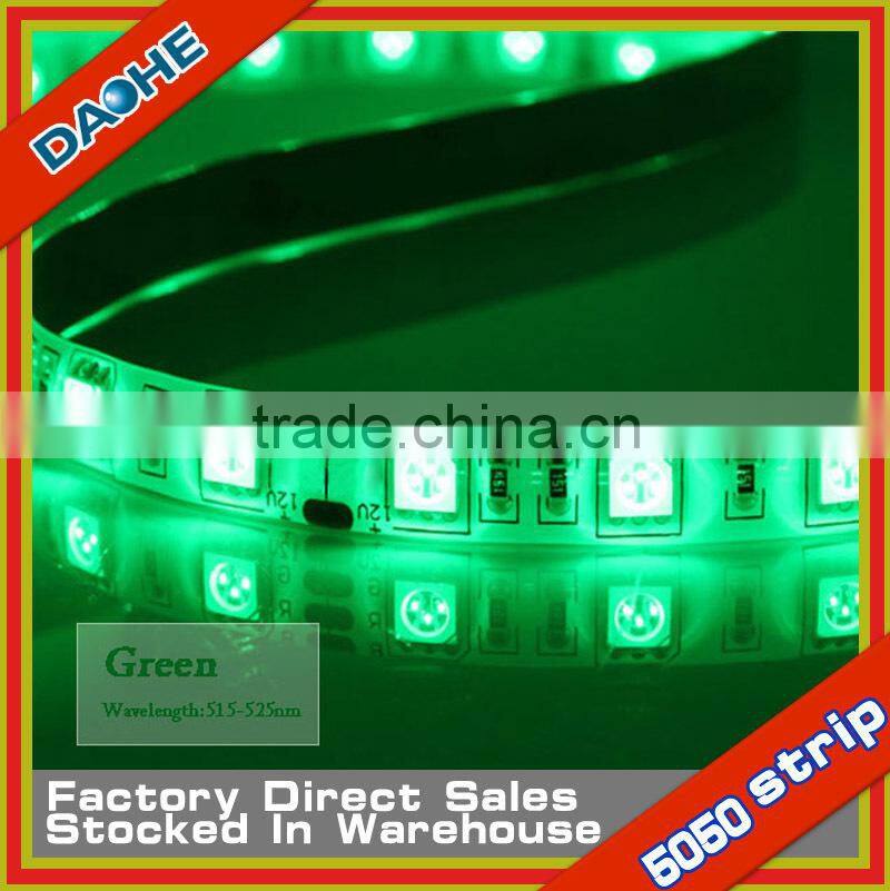 5 Meter White Green No-waterproof 5050 SMD 60LED/M 14.4W/M Super Bright LED Flexible Strip Light New