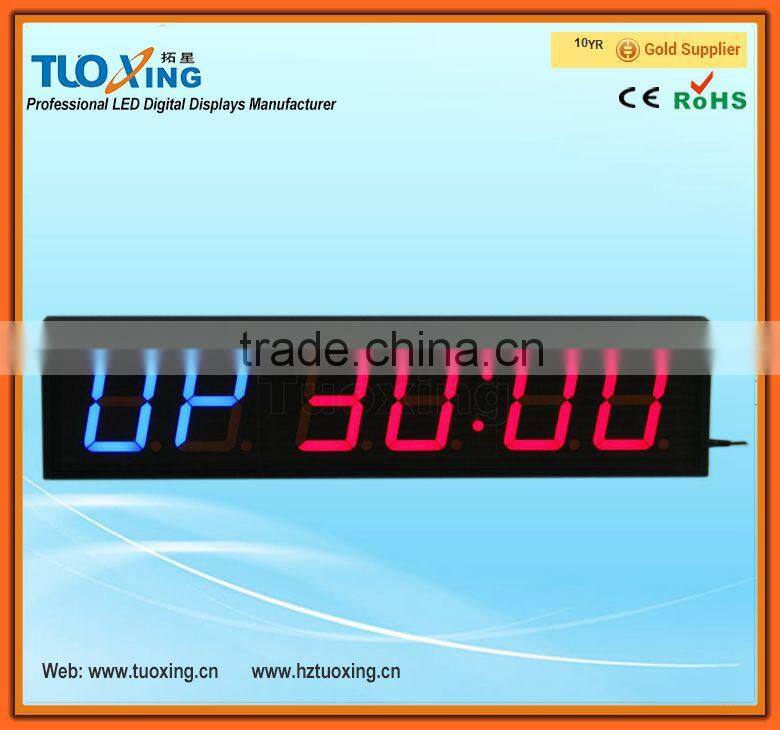 High quality 4 inch 6 digit LED digital wall clock timer