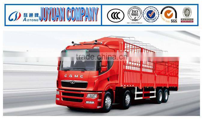 Truck trailer type 3 axles two storages 50 head cow livestock fence truck trailer/cattle transport trailer for sale