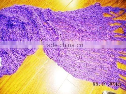 fashion lady acrylic knitted shawl