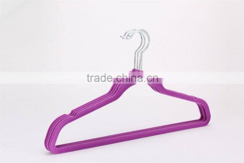 HM-003 70g Velvet Non slip Suit Hanger With a Notch For Clothes Indoors Use 10pk Color Sleeve