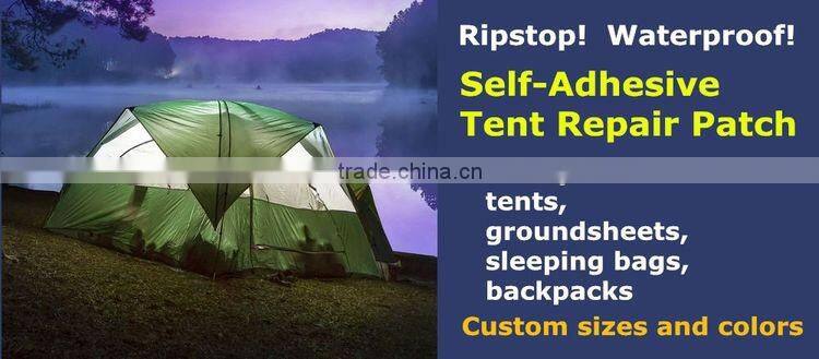 Custom size tear repair patch for tents, camping accessories