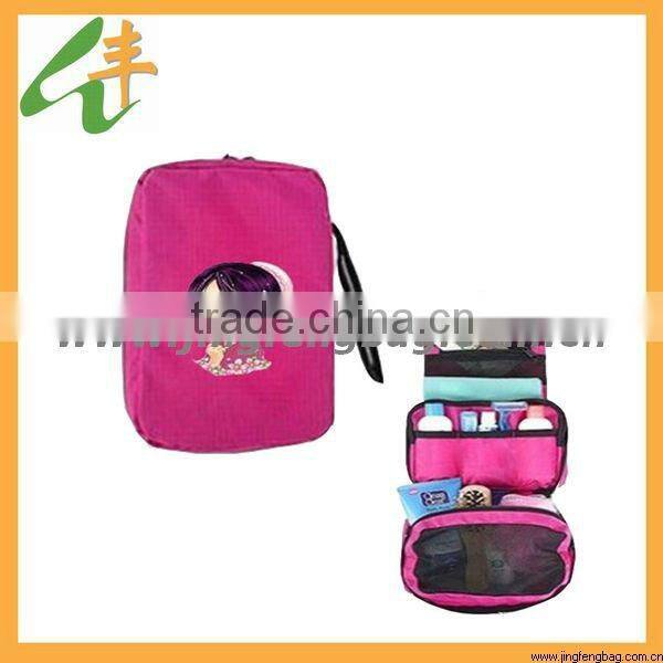 folding women cosmetic bag multi pocket