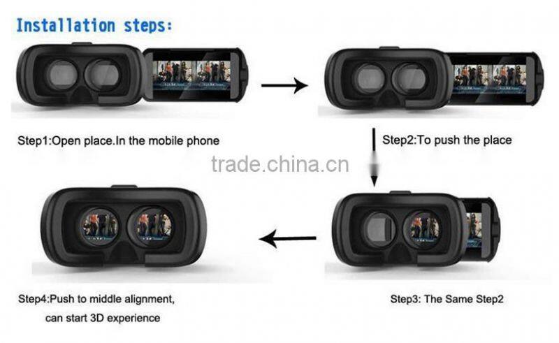 2016 hot product home video Virtual reality box 3d glasses for phone