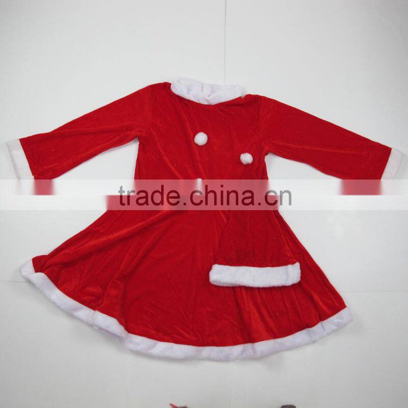 santa claus girl dress costume