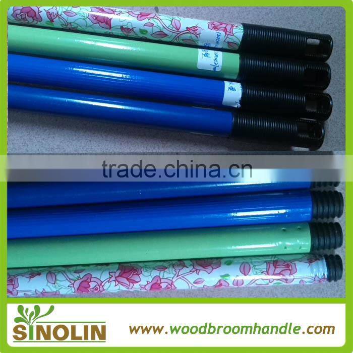 pvc coated broom metal stick , metal broom stick