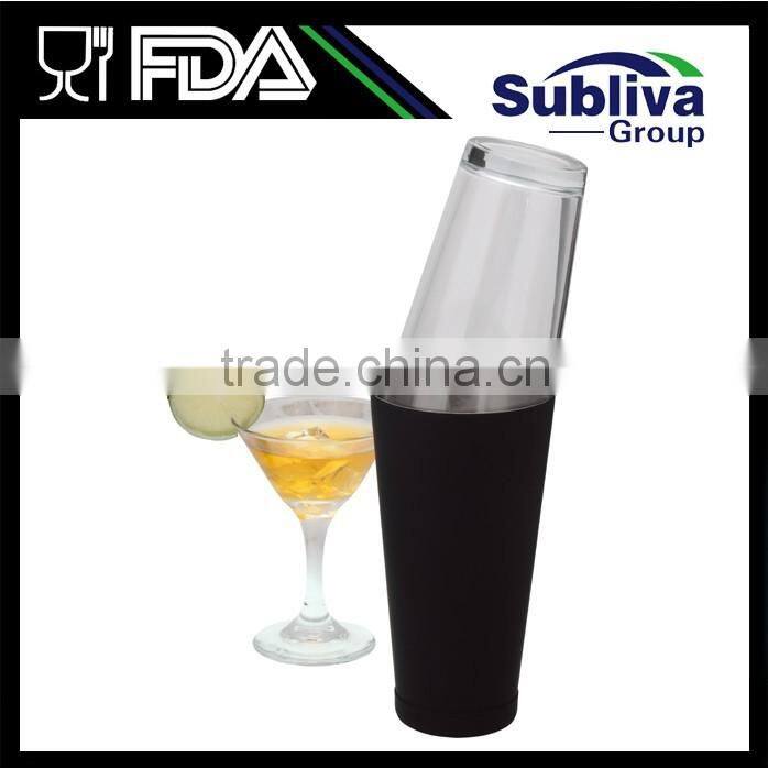 Boston Cocktail Shaker Stainless Steel, Powder Coated Glass Bottle Custom Cocktail Shaker