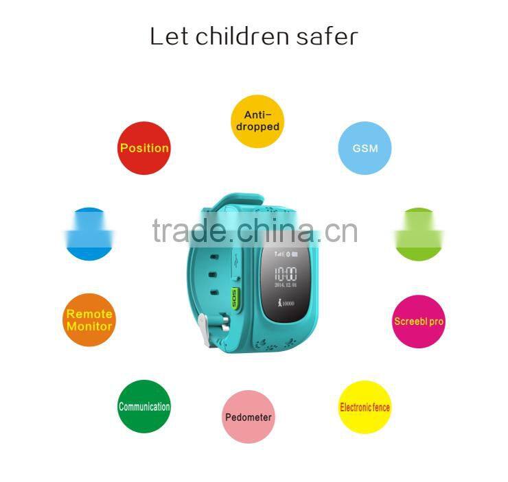 Lowest price smart GPS kid watch with history routing record and electronics fence function developed for children safety
