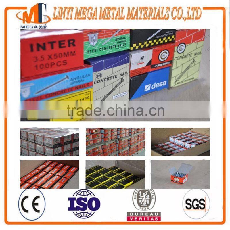 hot sale concrete nail china supplier hardend concrete nails