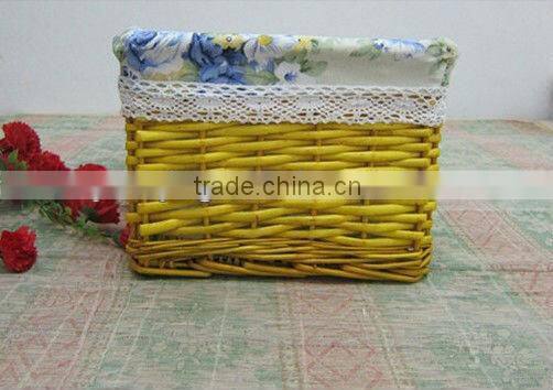 100%Handmade round wicker kitchen bread /fruit basket with liner
