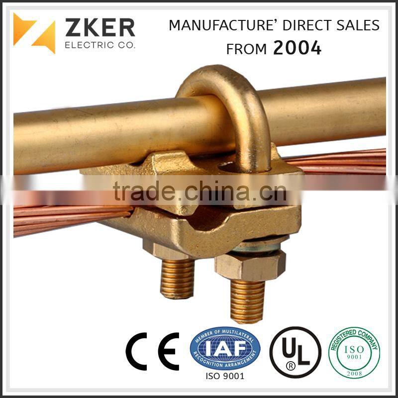 Copper Earth Rod Clamps with Brass or Copper Material