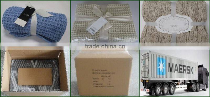 SZPLH Eco-friendly jacquard 100% acrylic throw blanket
