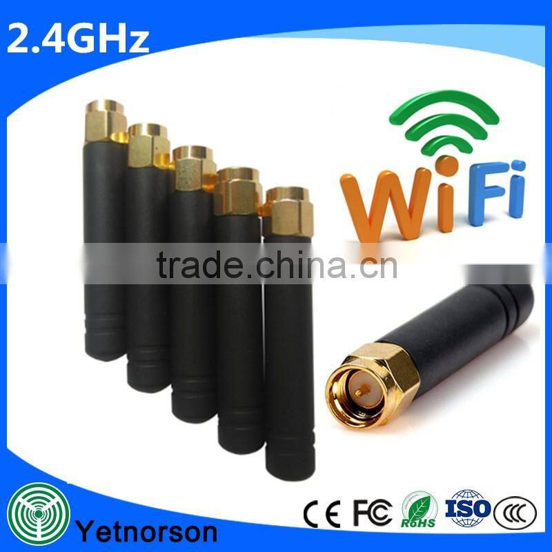 2.4G wireless efficient rubber duck internal wifi antenna with SMA connector