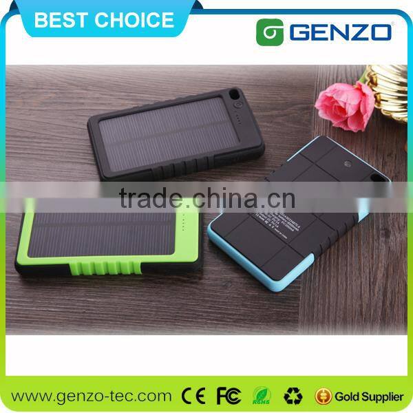 Best selling !!! China manufcturer Portable 5000mah solar power bank for mobile phone