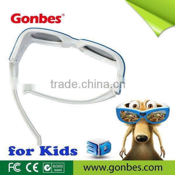 children Mini 3D TV glass Universal 3D Active Shutter Eyewear Glass support Infared and Blueth signal for kids