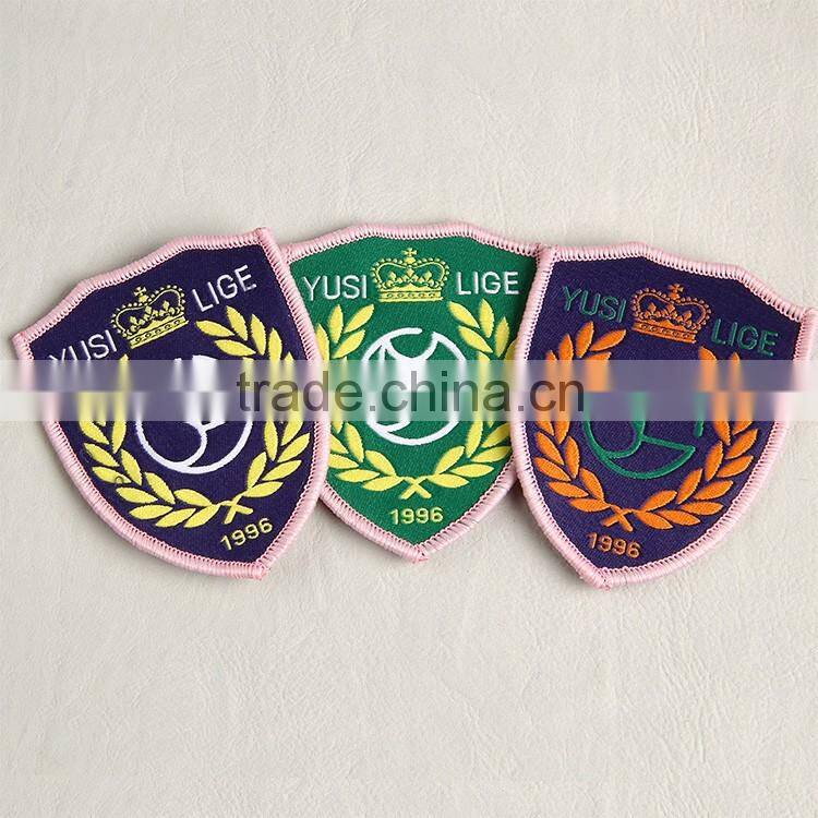 High defination unshaped decorative woven patch with more color designs for school clothing