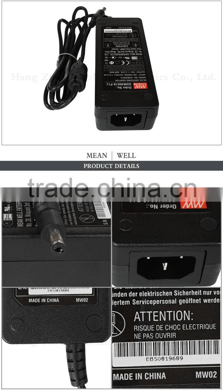 Meanwell 40W medical type power supply/40w AC-DC high quality Single Output Adaptor/40W single output switching power supply