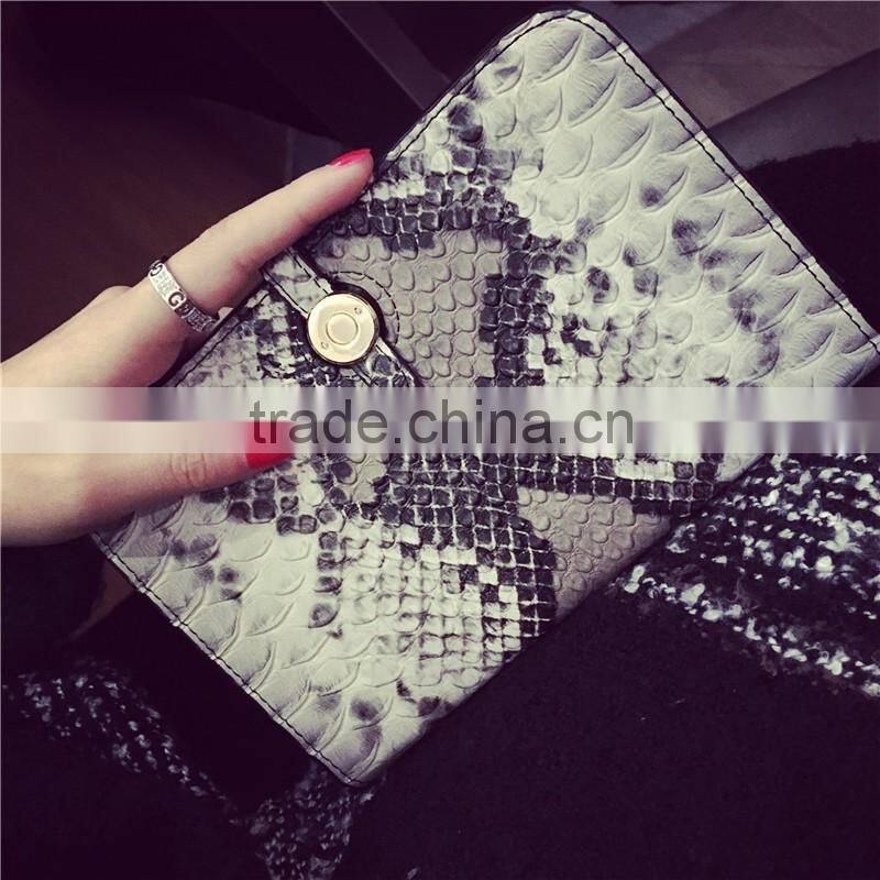 2016 European style wallet serpentine leather wallet fashion picture wallet