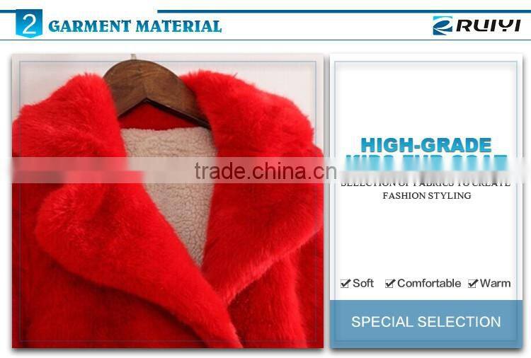 lamb fur lining faux fur winter girl clothing.man-made fur coat