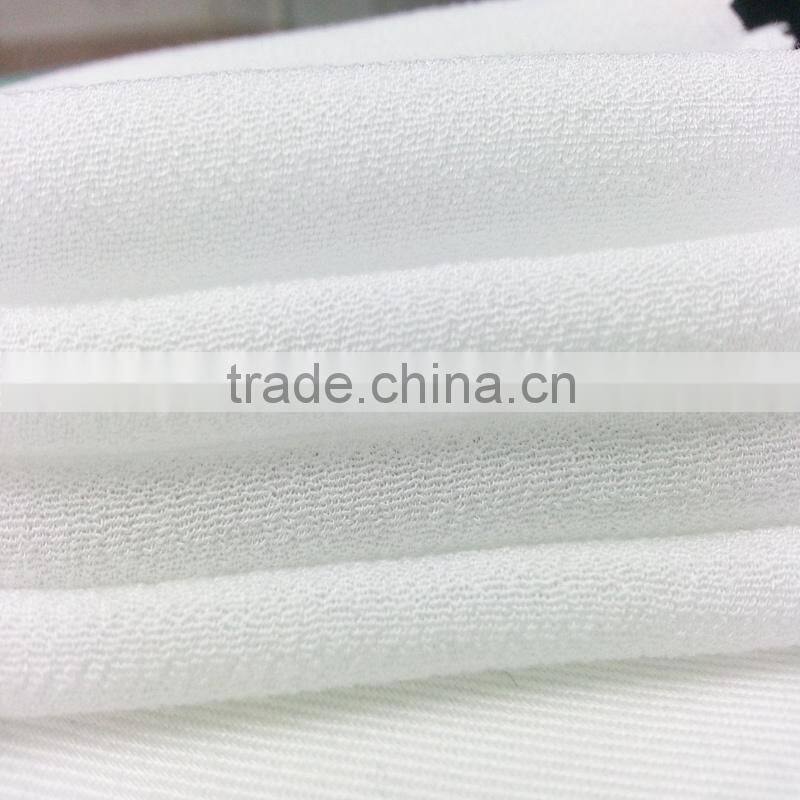 2015 xiangsheng richly crepe lily white rayon fabric