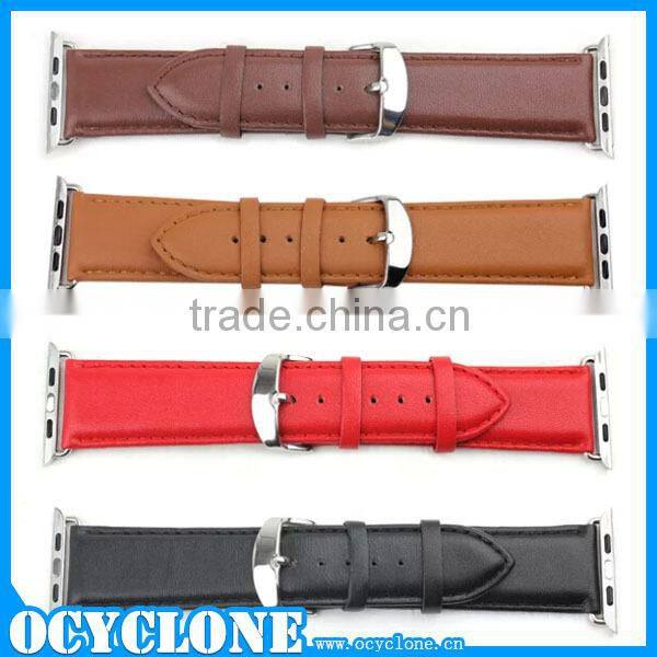 Top leather wristlet for apple watch accessory