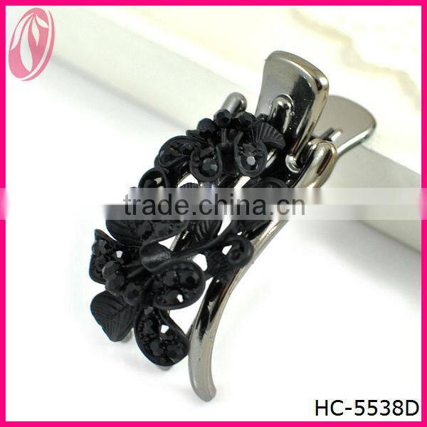 Fancy Vintage Plastic Hair Claw with rhinestone for black women
