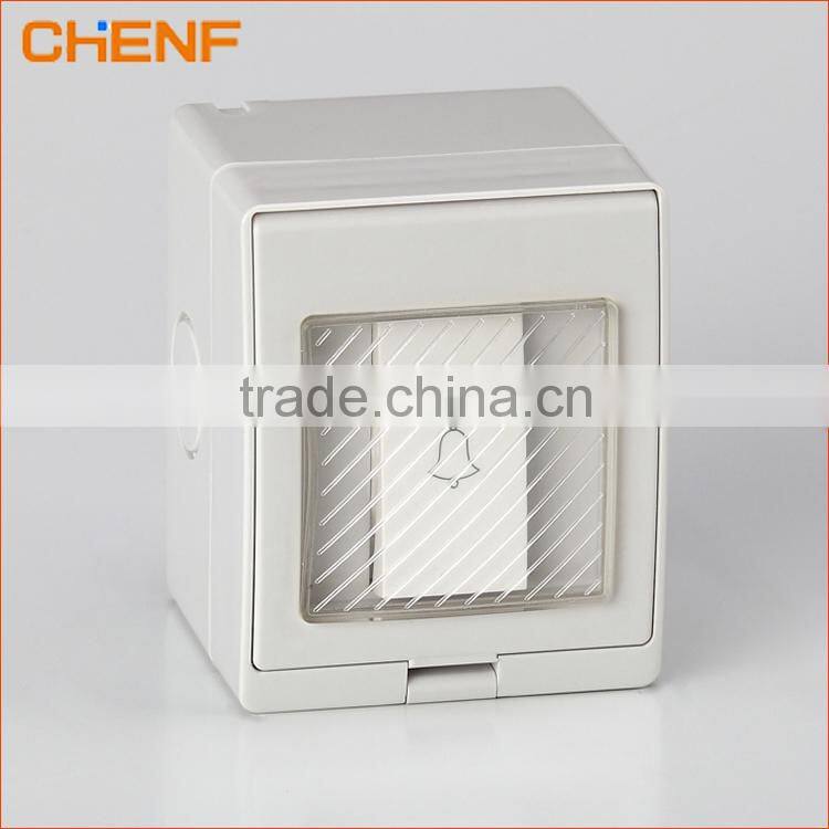 factory price CHENF Two German Socket Mini Waterproof Push Button Switch & Waterproof Push Button Switch(CF-2SR)