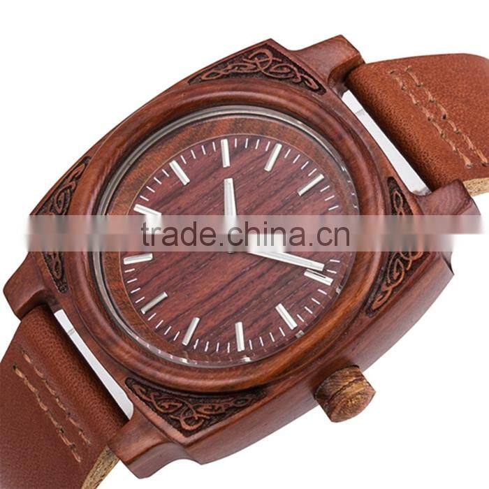 2016 Boscen Vintage Wholesale Unisex Logo Printed Oem Wooden Wood Luxury Digital Watch