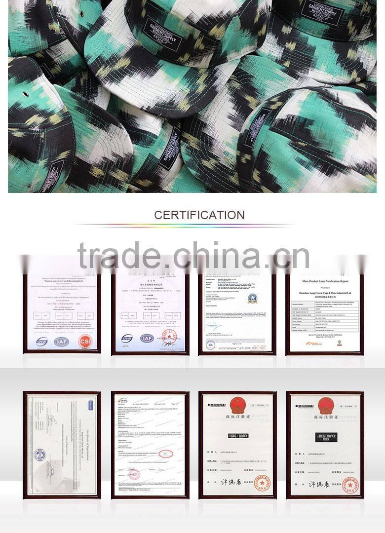 custom 5 panels snapback caps/cool 5 panel cap/camo 5 panel camp cap flat brim