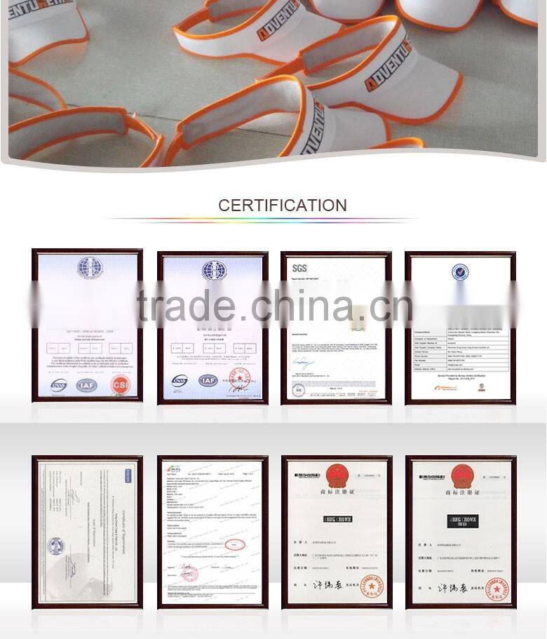 Universal custom embroidered men's short sports visor/sun visors cap