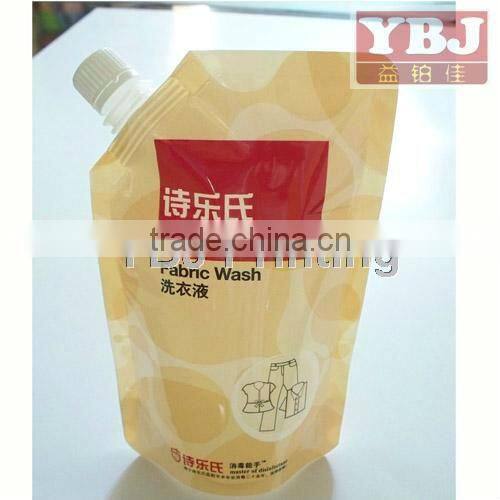 flexible laminated standup pouch with spout