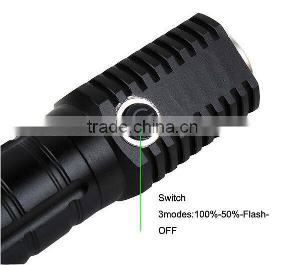 hot sales led torch flashlights lamp 5W Aluminium rechargeable battery led flashlights