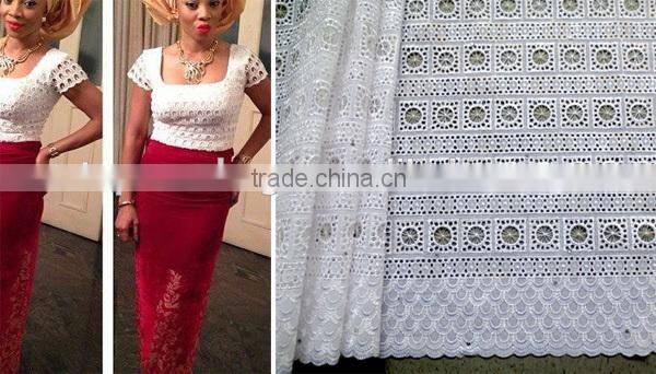 Organic cotton lace fabric austrian lace fabric cotton guipure lace fabric