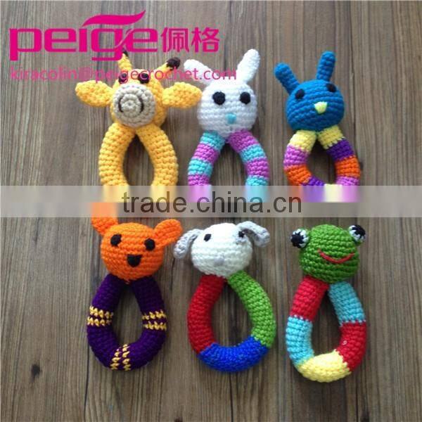 Unique baby gift toys handmade cotton crochet heart