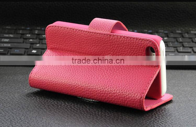 Fancy designed magnets pu leather case for iphone 5c unlocked phone case made in China