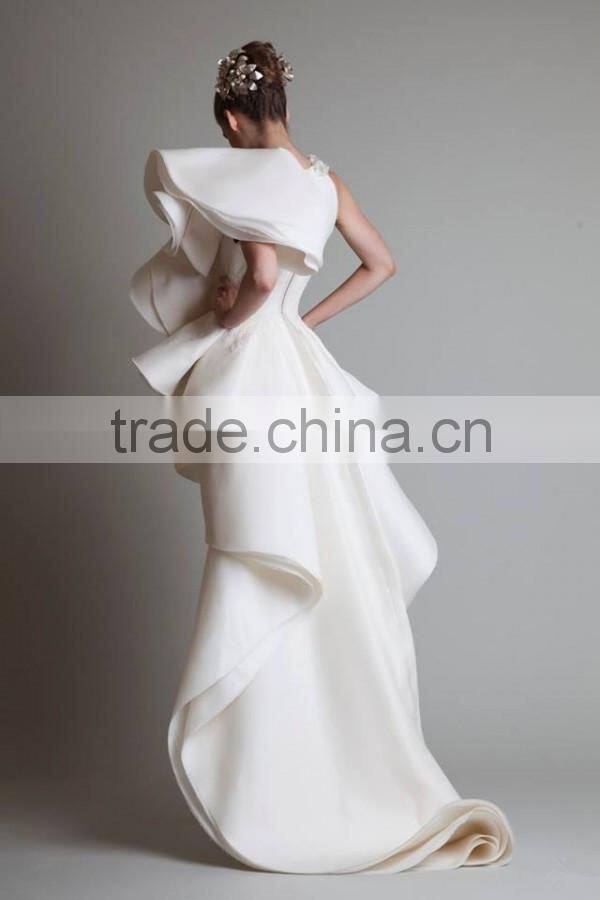(MY20150907C) MARRY YOU New Collection Romantic Angel Sexy Short Front Long Back Wedding Dress