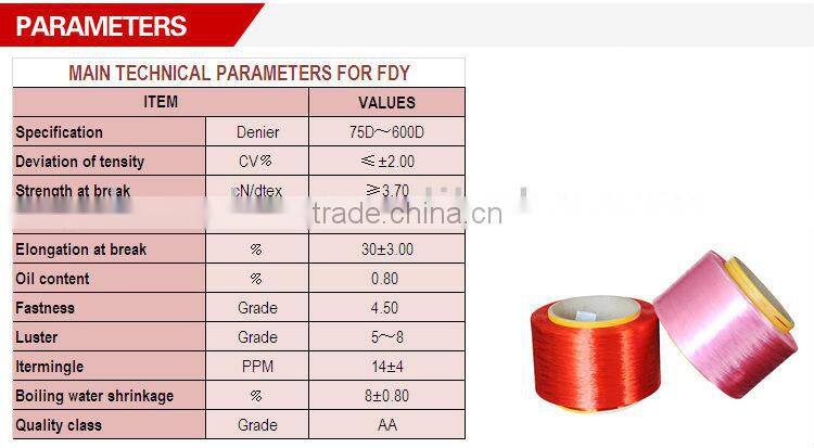 semi dull dyed polyester fiber, polyester filament yarn