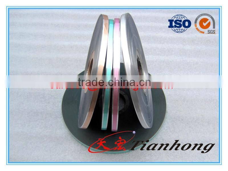 light green colored free edge alu pet foil heat-resistant insulating tape hangzhou tianhong low price al products