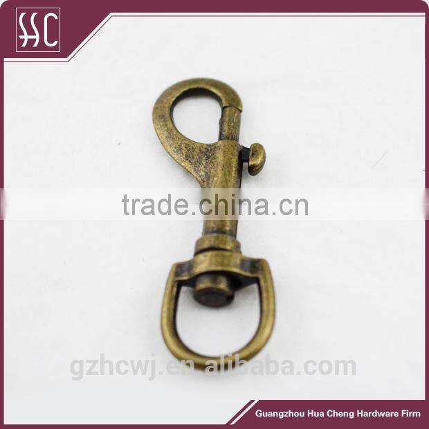 bag brass spring hook,metal snap hook for handbag/bags