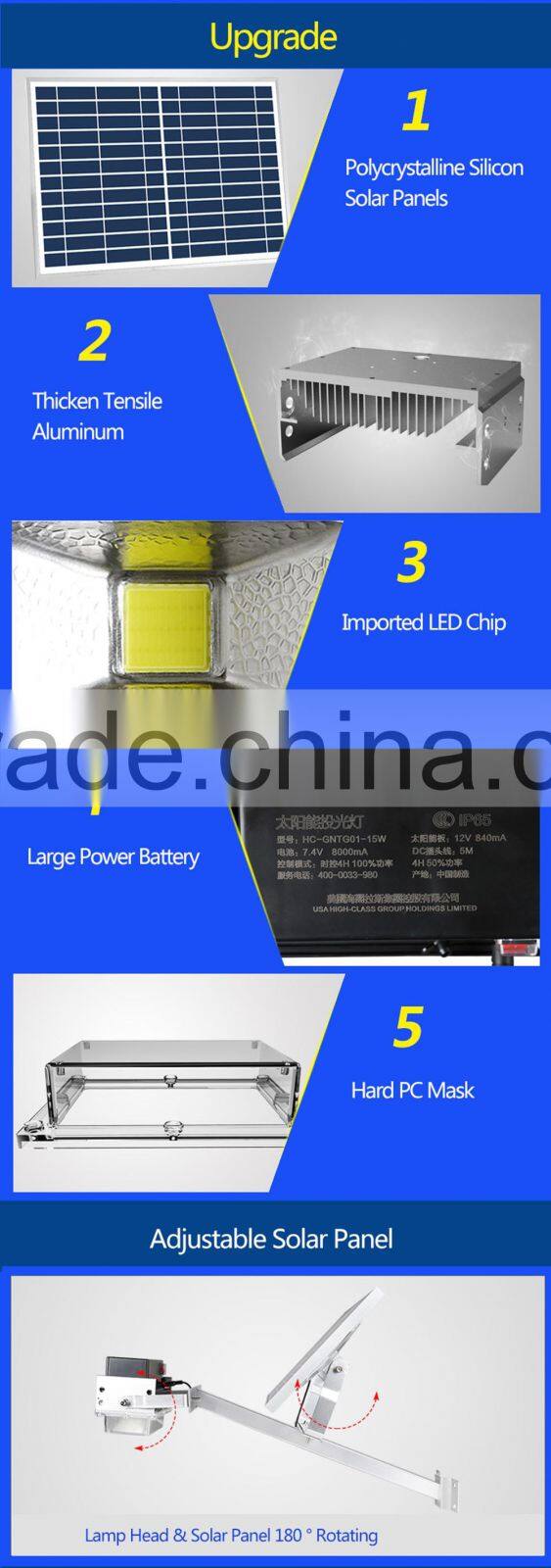 Outdoor Waterproof IP65 10W 15W Time Mcirowave Sensor Control LED Solar Street Lamp